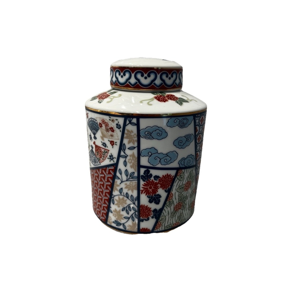 Mikado Tastesetter By Sigma HandPainted Porcelain Lidded GingerJar Japan-VTG
